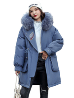 Manteau Matelassé Mi-long Femme avec Manches Longues Coupe Cintrée à Lacets avec Poches Unicolore Manteau Femme
