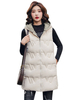 Manteau Matelassé Sans Manches Gilets Femme Court Comme Doudoune à Col Montant à Zip Unicolore Gilet