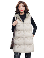 Manteau Matelassé Sans Manches Gilets Femme Court Comme Doudoune à Col Montant à Zip Unicolore Gilet