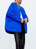 Manteau Matélassé Long Femme à Col Revers avec Manches Longues avec Poches Unicolore