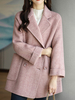 Manteau MI-long Femme à Col Revers avec Manches Longues avec Poches Unicolore