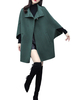 Manteau MI-long Femme à Col Revers avec Manches Longues avec Poches Unicolore