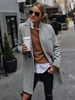 Manteau Mi-long Femme avec Manches Longues avec Poches Unicolore
