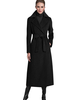 Manteau Mi-long Femme Hiver à Col Revers avec Manches Longues Coupe Cintrée avec Ceinture avec Poches Unicolore Moulant Manteau Long Hiver Femmes