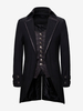 Manteau noir pour homme style gentleman à manches longues style rétro