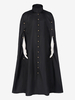 Manteau Noir Vintage Top Rétro À Bouton Sans Manches Polyester Cape Rétro Costumes Pour Homme