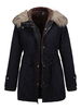 Manteau Parka Femme Manteau Col En Fausse Fourrure À Capuche Poches Cordon Manteau Dhiver
