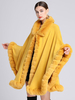 Manteau Poncho Femme Cape en Fausse Fourrure Vêtements dextérieur dhiver 2025