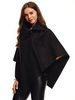 Manteau poncho surdimensionné à manches longues à col rabattu pour femmes Cape Coat