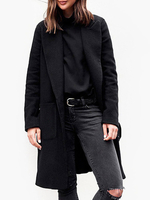Manteau pour femme Camel col rabattu à manches longues Manteaux dhiver avec poches