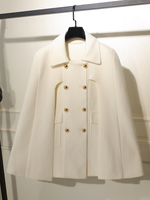 Manteau pour femme col rabattu boutons manteau décontracté blanc