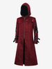 Manteau rouge vintage à manches longues pour homme