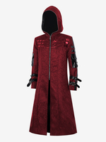 Manteau rouge vintage à manches longues pour homme