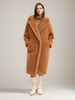 Manteau Teddy à revers crantés Veste longue d