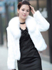 Manteau Veste Femme Hiver en Fausse Fourrure avec Manches Longues à Col Montant Unicolore Manteau Veste Femme Hiver