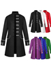 Manteau vintage hommes manteau rétro col montant boutonnière costume uniforme Déguisements Halloween