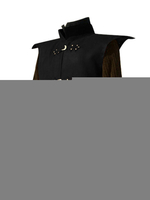 Manteau Vintage noir Moyen Age Metal Details Revit Retro Costumes For Man Déguisements Halloween