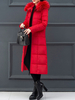 Manteaux bouffants pour femmes Ture rouge longue à capuche zippée à manches longues classique épaissir vêtements hiver