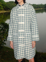 Manteaux classiques Lolita Manteau bleu bébé Détails en métal Pardessus synthétiques Lolita Outwears Déguisements Halloween