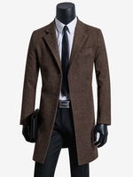 Manteaux Costume hommes Col rabattu Chic Noir Moderne