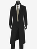 Manteaux Costume Long Pour Hommes Col Rabattu Confortable Chic Cintré