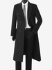 Manteaux Costume pour hommes Double boutonnage Col rabattu Décontracté Noir Moderne