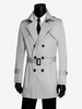 Manteaux Costume Pour Hommes Vintage Décontracté Café Marron Double Boutonnage