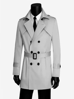 Manteaux Costume Pour Hommes Vintage Décontracté Café Marron Double Boutonnage
