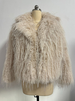 Manteaux en fausse fourrure à franges revers crantés veste d