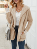 Manteaux en fausse fourrure manteau dhiver à manches longues à capuche abricot pour femmes