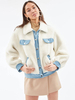 Manteaux en fausse fourrure pour femmes; manches longues; col rabattu décontracté; manteau dhiver blanc