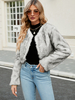 Manteaux En Fausse Fourrure Veste Chic En Similicuir à Col En V Veste D