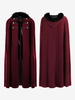 Manteaux en laine dHalloween rétro couleur unie Costume de Cape Steampunk