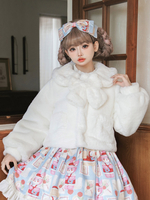 Manteaux Fausse Fourrure Mignon Lolita Café Marron Veste Printemps Lolita