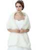 Manteaux Fausse Fourrure Synthétique Femme Mariage Unicolore Châle