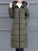 Manteaux Femme Veste Rouge capuche Zipper Manches Longues classique Thicken Veste de Souffleur hiver 2021 Fausse Fourrure