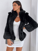 Manteaux Fourré Polaire Manches Longues Col Montant Classique Manteau D