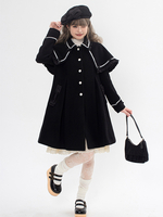 Manteaux Lolita de style ROCOCO Manteau marron clair Nœuds Pardessus Polyester Automne Lolita Vêtements dextérieur