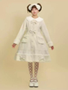 Manteaux Lolita de style ROCOCO Manteau rose Nœuds Volants Manteau Polyester Hiver Lolita Vêtements dextérieur