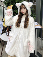 Manteaux Lolita Douce académique Blanc Polyester Automne Pardessus Lolita Outwears Pardessus