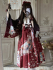 Manteaux Lolita japonais traditionnels Pardessus dété Lolita à imprimé floral en polyester noir