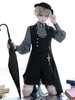 Manteaux Steampunk Lolita Veste pardessus noir Lolita