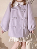 Manteaux Sweet Lolita Manteau académique lavande Nœuds Volants Pardessus Polyester Automne Lolita Vêtements dextérieur