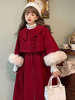 Manteaux Sweet Lolita Manteau bordeaux Manteau en polyester Automne Lolita Outwears