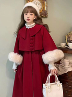 Manteaux Sweet Lolita Manteau bordeaux Manteau en polyester Automne Lolita Outwears