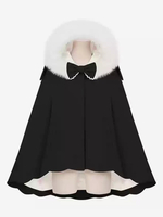 Manteaux Sweet Lolita Manteau rose Nœuds Volants Pardessus Polyester Automne Lolita Vêtements dextérieur