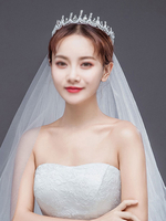 Mariage argent diadème princesse strass perles accessoires de cheveux de mariée