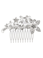 Mariage argent peigne strass perles accessoires de cheveux de mariée
