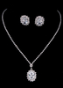 Mariage bijoux mariée collier en argent sertie de boucles d’oreilles strass