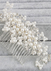Mariage blanc bandeau strass perles Bridal peigne